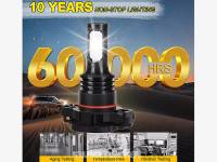 H27/881 150W. LED լուսարձակող հակամառախուղային լուսարձակների պայծառ և ունիվերսալ լամպեր 360 ճառագայթով 6000K