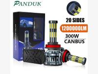 H4, H7  300W COB LED CANBUS լուսարձակի ունիվերսալ գերպայծառ 20 կողմանի 360 բարձր/ցածր (դալնի/բլիժնի) ճառագայթով լամպ 6000K